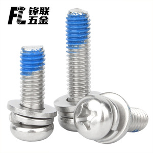 Tornillos de Acero Inoxidable 304 Fenglian M3 M4 M5 M6 M8, Cabeza Redonda Phillips, Totalmente Roscados, Antiaflojamiento, Grado de Construcción A - Product Image 3