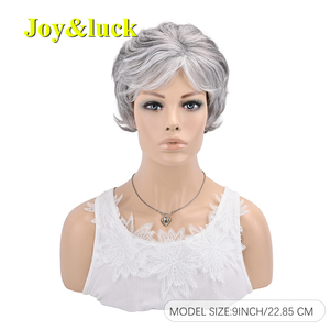 Fabricant vente en gros de <span class=keywords><strong>cheveux</strong></span> courts pour femmes <span class=keywords><strong>simulation</strong></span> de fibres synthétiques perruque complète <span class=keywords><strong>cheveux</strong></span> courts pour femmes gris argenté <span class=keywords><strong>cheveux</strong></span> courts - Product Image 3