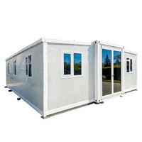 Maison conteneur préfabriquée extensible de luxe, 20 pieds, 40 pieds, 1, 2, 3, 4, 5 chambres, portable, villa, vente promotionnelle