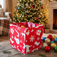 Boîte de rangement pour boules de Noël, boîte rectangulaire pour décorations de Noël, boîte de rangement pliable, bac de rangement pour décorations de fêtes