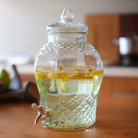 Distributeur de jus en verre 20L 15L 10L 8L 6L avec robinet