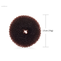 Accessoires de coiffure tendance : Grand chignon en nylon pour femme, modèle de chignon en donut
