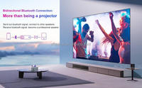 Projecteur LCD ATV Android 4K pour cinéma maison, OEM ODM d'usine, avec haut-parleurs intégrés, lumens extérieurs pour ports USB WiFi AV