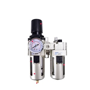ชุดกรองปรับแรงดันอากาศแบบคู่ AC4010-04/AC5010-10 รุ่น AW4000+AL4000 สำหรับการกรองอากาศ - Product Image 1