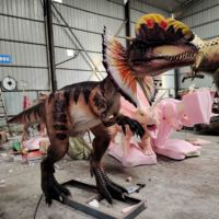 Parc à thème Dinosaure artificiel Animatronics Modèle grandeur nature Dinosaure animatronique Dilophosaurus Dinosaure fait à la main Dilophosauru