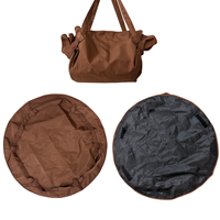 Bolsa de Almacenamiento 2 en 1 de Gran Capacidad, Apertura Rápida, para Viajes y Campamento, Diseño Transversal, para Llevar al Hombro, Color Marrón, para Picnic