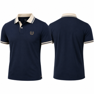 High Quality Quick Dry Athletic Breathable 100% Cotton <b>Old</b> Money Polo t Shirts Custom Embroidery Logo - Product Image 2