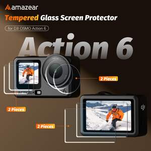 Protector de Pantalla de Vidrio Templado Amazear (Paquete de 6) para DJI Osmo Action 6, Dureza 9H, Ultra HD, Antiarañazos con Revestimiento Oleofóbico - Product Image 2