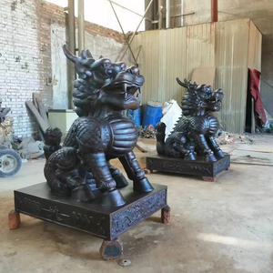 Đồ trang trí Tết Nguyên đán Rồng Qilin bằng đồng nguyên chất hiện đại - Product Image 5