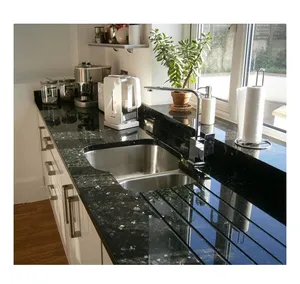 Factory Price Labrador Verde Lundhs Emerald Pearl Granite Worktop With Polished Flat Eased Edges
