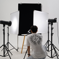 MIAOTU noir sans couture photographie photomaton fond papier rouleau studio décors pour enregistrement vidéo 10x12