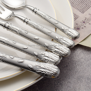 Vendita calda stile minimalista argento acciaio inossidabile posate posate per cena tra cui forchetta coltello utensile regalo - Product Image 5