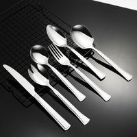 Ensemble de couverts occidentaux en acier inoxydable pour hôtel, couteau à steak, fourchette, cuillère, vaisselle occidentale haut de gamme pour la maison et l'hôtel