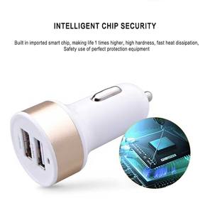 Chargeur de voiture double USB en métal mini 5V 2.1A à charge rapide, adaptateur de chargeur de téléphone portable de voiture à 2 ports, chargeur double USB - Product Image 5