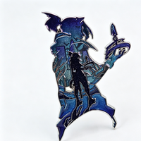 Badge en émail personnalisé en forme de chat de dessin animé pour collection de fans