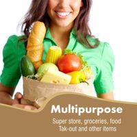 Sacs à déjeuner en papier kraft recyclé écologiques avec fermeture éclair pour aliments pour bébés et animaux de compagnie - Personnalisables