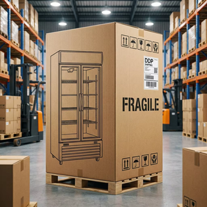 Refrigerador Vertical Comercial de 2 Puertas para Bebidas y <span class=keywords><strong>Cerveza</strong></span>, con Compresor Inferior, Enfriamiento por Ventilador, Sin Escarcha, <span class=keywords><strong>Precio</strong></span> de Fábrica, para Tiendas - Product Image 6