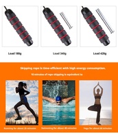 Cuerda de Saltar de Velocidad Ajustable con Peso y Banda Antideslizante Personalizada, Cuerda de Saltar de Alambre de Acero y PVC