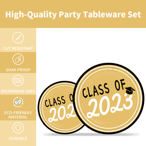 Xieli <span class=keywords><strong>Happy</strong></span> Graduation Party Paper Plate Sets Party Vajilla Decoraciones de mesa - Product Image 3