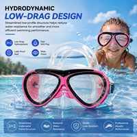 Masque de plongée à double lentille, verre trempé transparent, silicone souple, anti-fuite, lunettes de plongée réglables pour les sports nautiques