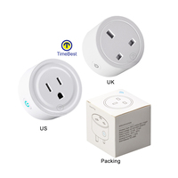 Prise intelligente connectée 13A pour maison connectée, prise WiFi ABS avec prise britannique