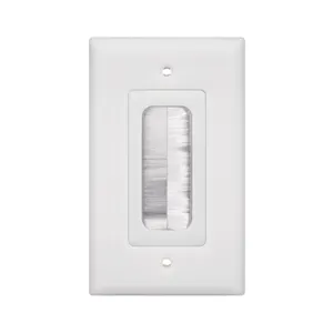 Hooanke Cable Access Wallplate Cable Management Pass Through Insert for AV TV Low Voltage Cables In Wall Brush Wall Plate