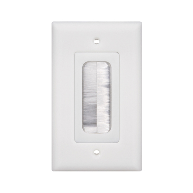 Hooanke Cable Access Wallplate Cable Management Pass Through Insert for AV TV Low Voltage Cables in Wall Brush Wall Plate