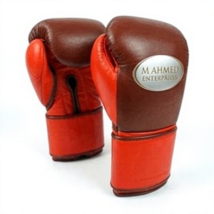 Gants de boxe en cuir de vache véritable, à lacets, pour entraînement et arts martiaux - Product Image 5