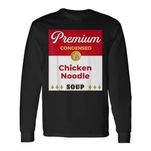 T-shirt a maniche lunghe con stampa Chicken Noodle Soup, costume per le vacanze, abbigliamento di gruppo - Product Image 1