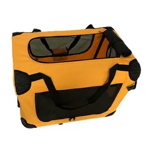 Wholesale Breathable Oxford Cloth Soft Pet Cage Durable Anti Scratch Mesh <b>Foldable</b> Pet Dog Cat <b>Crate</b> - Product Image 2