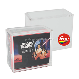 Scatola Protettiva in Acrilico Personalizzabile con Logo per <span class=keywords><strong>Star</strong></span> <span class=keywords><strong>Wars</strong></span> Unlimited - Rebel Fire Booster Box, Coperchio con Forte Magnete - Product Image 2