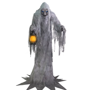 Sensor eléctrico de pie para Halloween, accesorios mecánicos, casa embrujada, decoración de terror, <span class=keywords><strong>fantasma</strong></span> oscilante, <span class=keywords><strong>ojos</strong></span> animados en 3D brillantes - Product Image 1