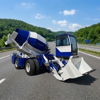 Mini-bétonnière autochargeante économique avec trémie pour le mélange et le coulage sur site de petits travaux d'ingénierie