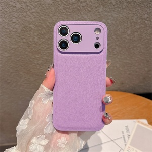 Funda de Lujo con Textura de Cuero Litchi Retro para iPhone 17 Air 16 15 14 Plus 13 12 Mini 11 Pro Max 16E, Carcasa Mate Sólida Antigolpes - Product Image 3