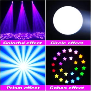 Projecteur LED 300W à tête mobile avec anneau lumineux LED pour banquets, soirées, clubs, discothèques - Éclairage de scène pour l'amélioration des lieux événementiels - Product Image 2