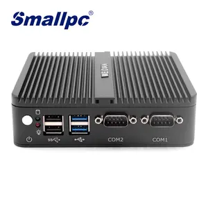Smallpc सबसे अच्छी कीमत Fanless पीओएस सिस्टम J4125 J1900 कोर I3 I5 I7 DDR3 2Lan 4USB HD वीजीए RS232 कॉम मिनी पीसी Windows11