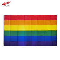 Vente en gros de drapeaux arc-en-ciel personnalisés de 3*5 pieds LGBT Pride Day 100% drapeaux gays en polyester drapeaux arc-en-ciel en gros