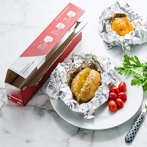 Rollo de papel de aluminio de 18 micras de grado alimenticio 30cm <span class=keywords><strong>X</strong></span> 200 metros precio de fábrica - Product Image 6