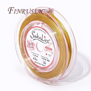 Filo in acciaio inossidabile resistente da 0.3-0.5mm per perline placcato in oro 18K per la creazione di gioielli a coda di tigre accessori - Product Image 4