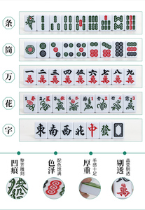 Ensemble de Mahjong de Voyage Pliable de Luxe Moderne avec 4 Couleurs de Tuiles, Jeu de Collection Fait Main pour Adultes - Product Image 3