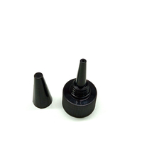 Bouchon de bouche en plastique noir 18/410 20/410 24/410 28/410 couvercle de bec avec couvercle torsadé à longue buse pour bouteille d'huile de colle