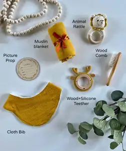 Q20451 personalizado Animal de ganchillo sonajero dentición juguete 6 unids/set dentición manta conjunto regalo recién nacido bebé niño regalo