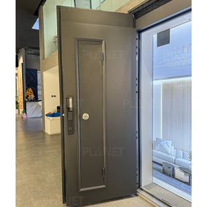 <span class=keywords><strong>Porte</strong></span> d'entrée de villa minimaliste en métal antivol, <span class=keywords><strong>porte</strong></span> principale de luxe en aluminium moulé, portes d'entrée modernes en acier pour villa - Product Image 3