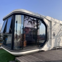 Micro-capsule spatiale pour hébergement, camping, hôtel, chambre à vue, maison-capsule spatiale en acier