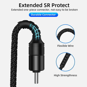 5A USB-C для быстрой зарядки 1 м 2 м USB кабель с нейлоновой оплеткой кабель с разъемом USB Type-C сердечник из луженой меди 4 core USB кабель для передачи данных для Huawei Xiaomi мобильных телефонов - Product Image 5
