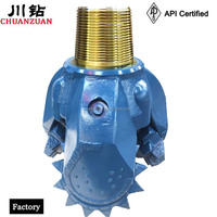 Foret triconique IADC217 JZ TCI pour le forage de puits pétroliers, en acier à haute teneur en manganèse, cônes à rouleaux pour formations molles, outil de forage forgé