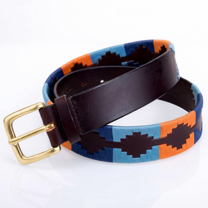 High Quality Custom Genuine Leather <b>Polo</b> <b>Belt</b> <b>Mens</b> Hand Embroidered Gaucho Leather Case <b>Belt</b> Supplier Factory Price LPB-0008 - Product Image 1