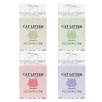 Litière pour chat en granulés de tofu 2kg, charbon actif, à base végétale, faible teneur en poussière, agglomérante, emballage anglais, personnalisable, provenance Hebei