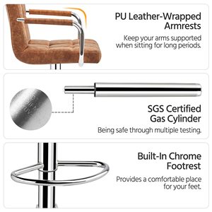 2024 nuovo realizzato <span class=keywords><strong>in</strong></span> <span class=keywords><strong>ferro</strong></span> e pelle sintetica comodo con bracciolo alto sgabello <span class=keywords><strong>da</strong></span> <span class=keywords><strong>Bar</strong></span> sedia - Product Image 4