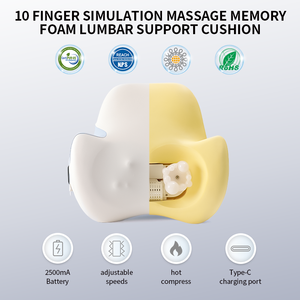 LIANDA BC-093 neue beheizte und 3 Geschwindigkeit einstellbare Memory Foam elektrische Massage Lendenwirbel stütz kissen - Product Image 2